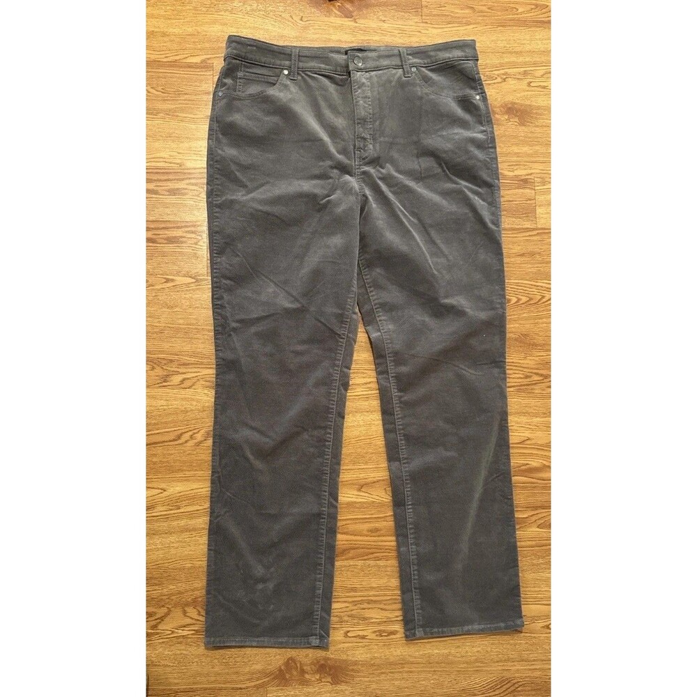 Talbots Straight Leg Five Pocket Corduroy Pants Size 16 Straight Gray NWT - Picture 2 of 10